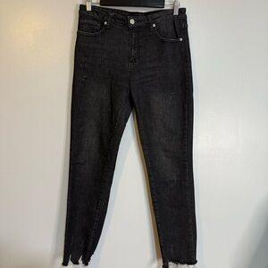 Risen Los Angeles Mid Rise Raw Hem Skinny Jeans Sz 29/9